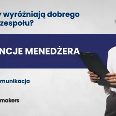 Kluczowe kompetencje menedżerskie: zarządzanie i komunikacja. Uśmiechnięta kobieta z notatnikiem.