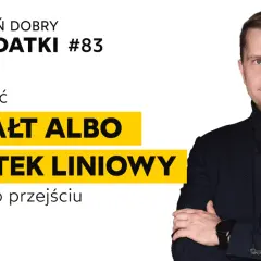 Mężczyzna w garniturze omawia wybór między ryczałtem a podatkiem liniowym po przejściu na B2B.