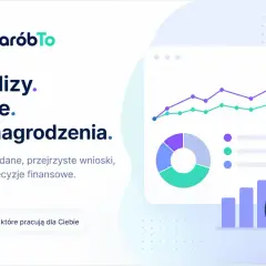 Analizy, dane i wynagrodzenia. Wykresy, diagramy i lupa wskazują na analizę danych, w tym medianę wynagrodzeń, dla lepszych decyzji finansowych.