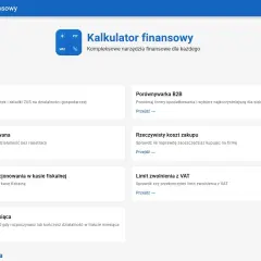 Kalkulator finansowy: oblicz b2b zarobki, porównaj formy opodatkowania, sprawdź koszty zakupu i limity VAT.